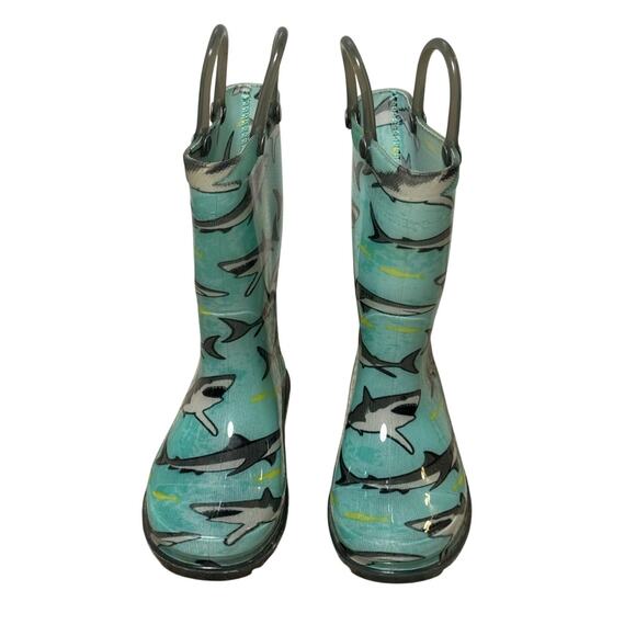 WESTERN CHIEF Toddler/Boys Light Up Rain Boots, size 8 Toddler, Sharks - Picture 3 of 10
